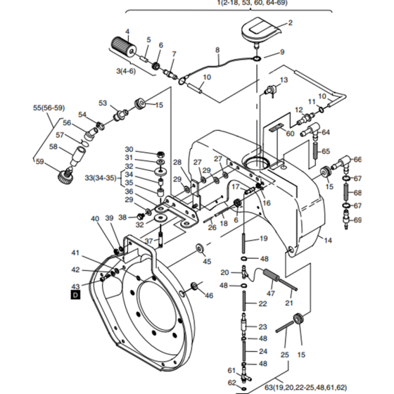 Fuel-4 Assembly for Hatz 1B40 Engines