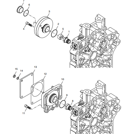 Mount. Parts Hydr. Pump Assembly for Hatz 1B40 Engines