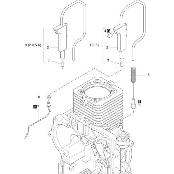 Crankcase Breathing System Assembly for Hatz 1B50 (50.16) (50.10) M Basic Engine