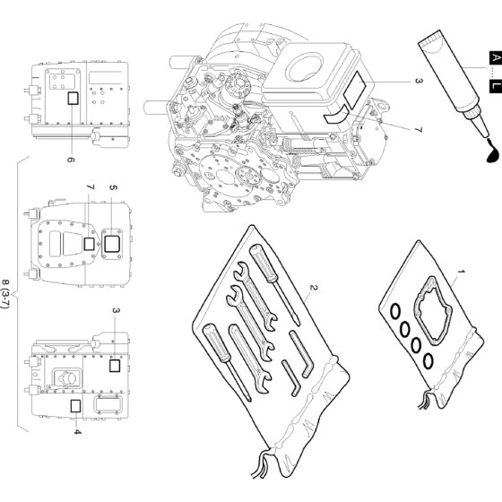 Accessories Assembly for Hatz 1D41 (41.22, 41.21) M Basic Engine