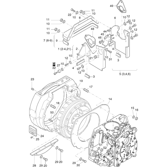 Air Ducting S,Z Assembly fot Hatz 1D42 (42.11, 42.10) M Basic Engine