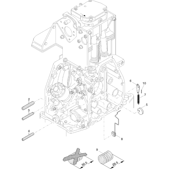 Low Idle Speed Stabilization  Assembly fot Hatz 1D42 (42.11, 42.10) M Basic Engine