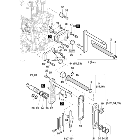 Starting Handle Assembly fot Hatz 1D42 (42.11, 42.10) Z Equipments