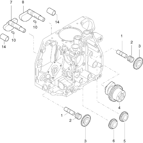 Camshaft, Compensation of Masses Assembly fot Hatz 1D42 (42.11, 42.10) M Basic Engine