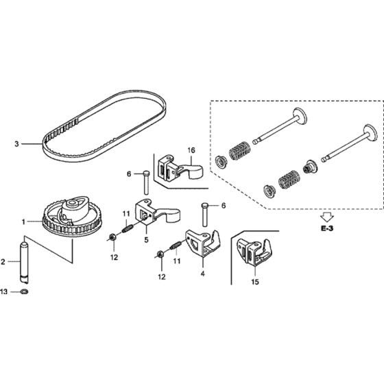 Camshaft Pulley Assembly for Honda GCV160A0 Engines