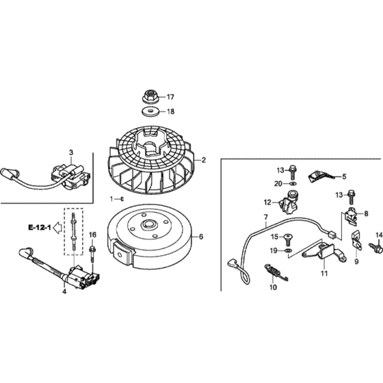 Flywheel -5 Assembly for Honda GCV160A0 Engines