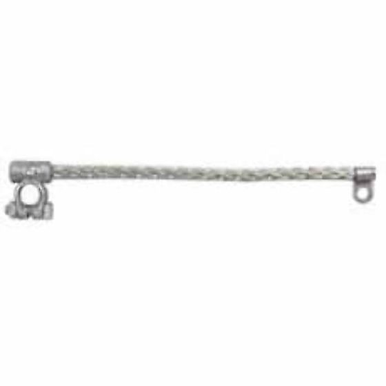 Negative 300mm H/Duty Tinned Copper Earth Strap - 16/32/0.30mm 260A - Each - 6-742-12