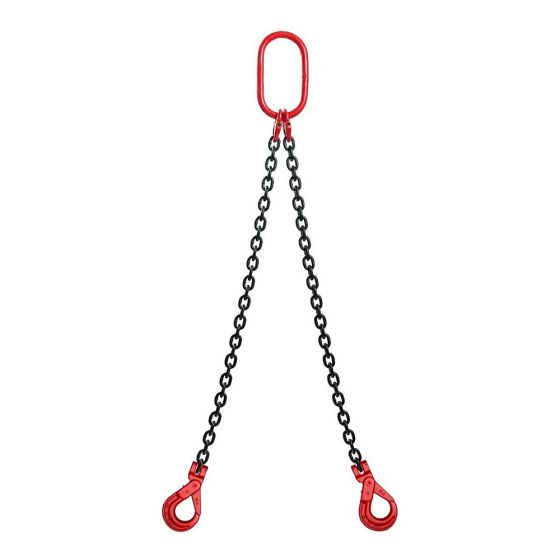 1 metre 10mm 2-Leg Chain Sling with Clevis Sling Hooks Self Locking Type