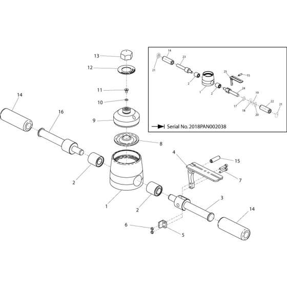 Top Cover Assembly for Belle 20-18 PAN Breakers