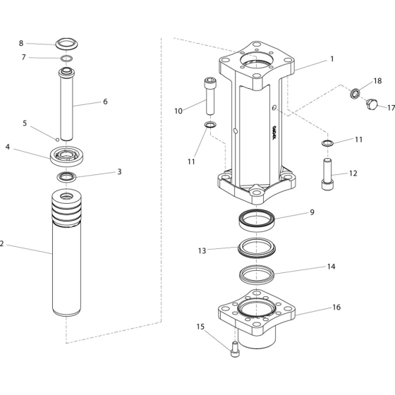 Cylinder Assembly for Belle 20-25 PAN Breakers