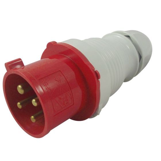 415 Volt, 4 Pin, 32 Amp, 3 Phase Replacement Plug