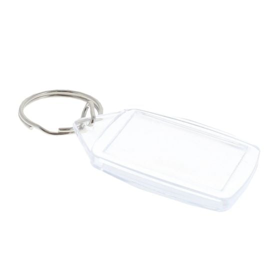 Key Fob, Clear Plastic with 35mm x 24mm Paper Insert