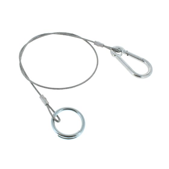 Breakaway Cable 30 Inch for Trailer Safety Ring and Carbiner Fittings
