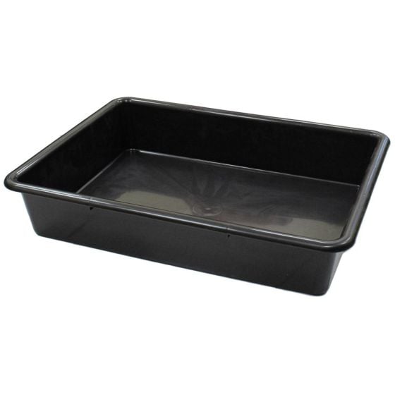 Black Plastic Drip Tray (Internal: 560x410mm) (External: 640x490x120mm)