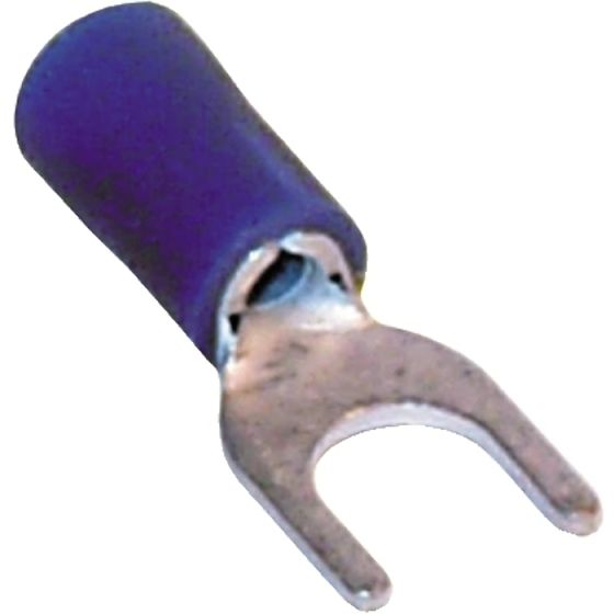 Blue 5.3mm (2BA) Fork Terminal, 100 Pack