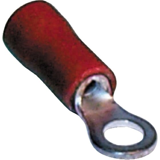 Ring Terminal 3mm (6BA) Red Electrical Fitting - 100 Pack