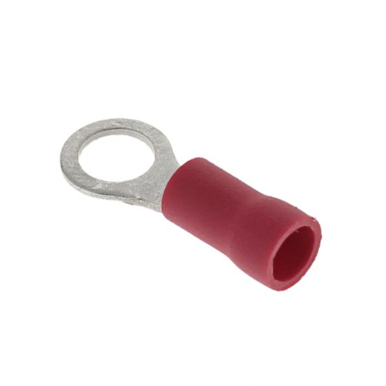 Ring Terminal 5mm (2BA) Red Electrical Fitting - 100 Pack