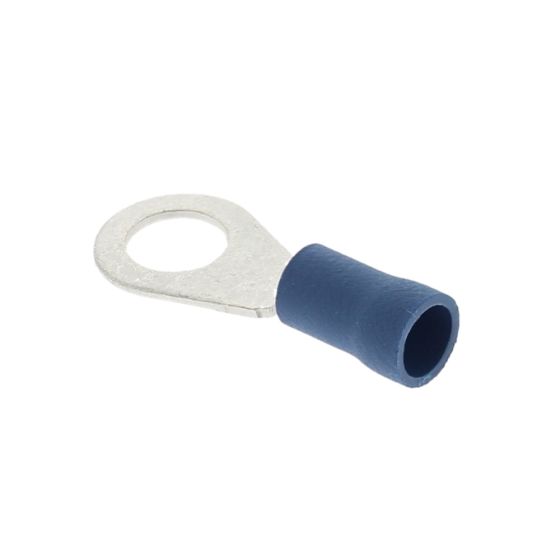 Ring Terminal 6mm Blue Electrical Fitting - 100 Pack