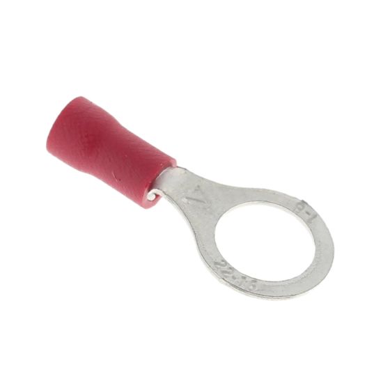 Ring Terminal 8mm (5/16") Red Electrical Fitting - 100 Pack