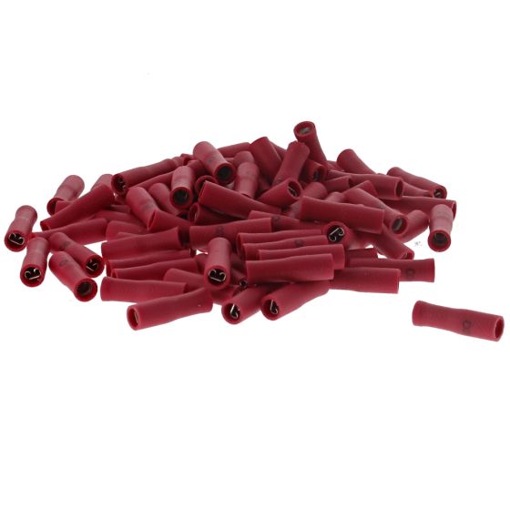 Red 2.8mm Insulated Female Spade Terminal - Pack of 100