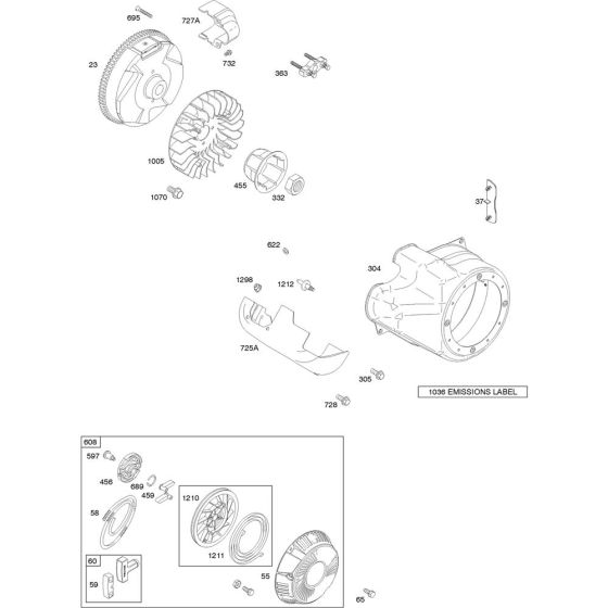 Blower Housing & Starter Assembly