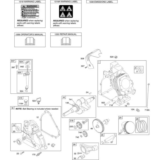 Camshaft, Crankshaft & Cylinder