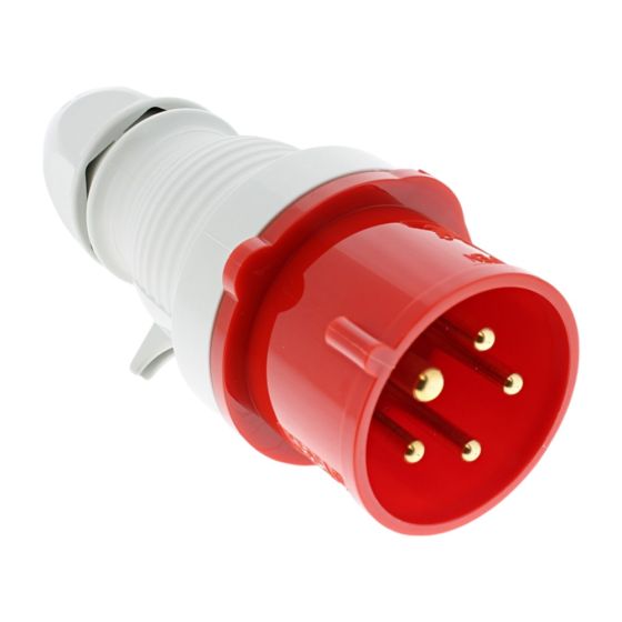415V Industrial 5 Pin Red 16Amp Plug