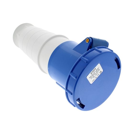 240V Blue Industrial Coupler - ESR 63a 3 Pin (2P+E) 