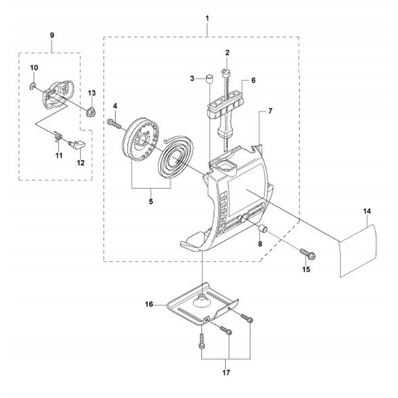 Starter for Husqvarna 223 L