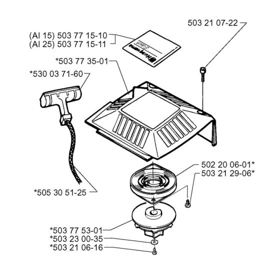 Starter for Husqvarna Auger