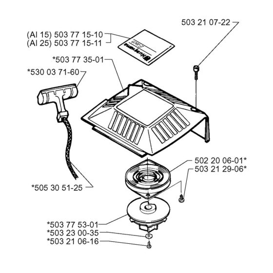 Starter for Husqvarna Auger