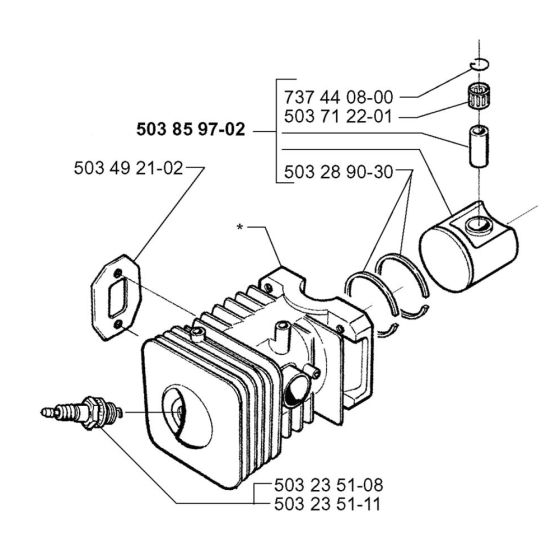 Cylinder & Piston for Husqvarna