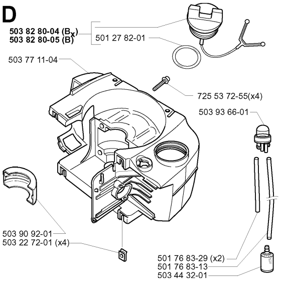 Crankcase Assembly For Husqvarna 225B Leaf Blowers