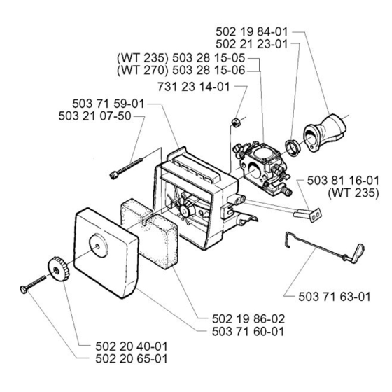 Carburetor & Air Filter for Husqvarna