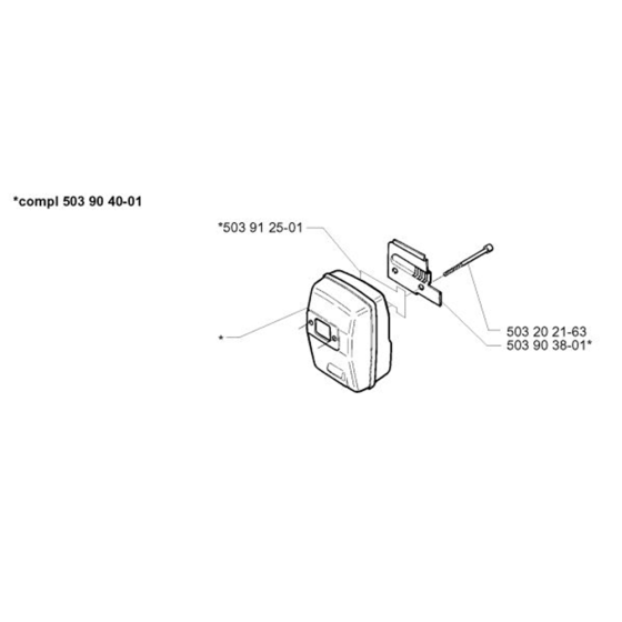 Muffler for Husqvarna 225 E