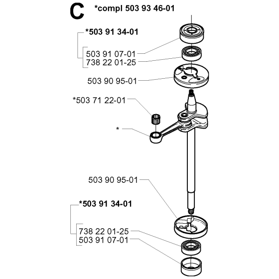 Crankshaft Assembly for Husqvarna