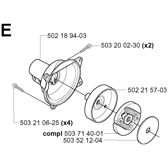 Clutch Assembly for Husqvarna 225RD Brushcutters