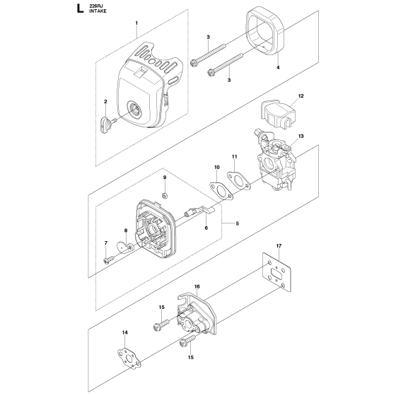 Carburetor & Air Filter for 226RJ