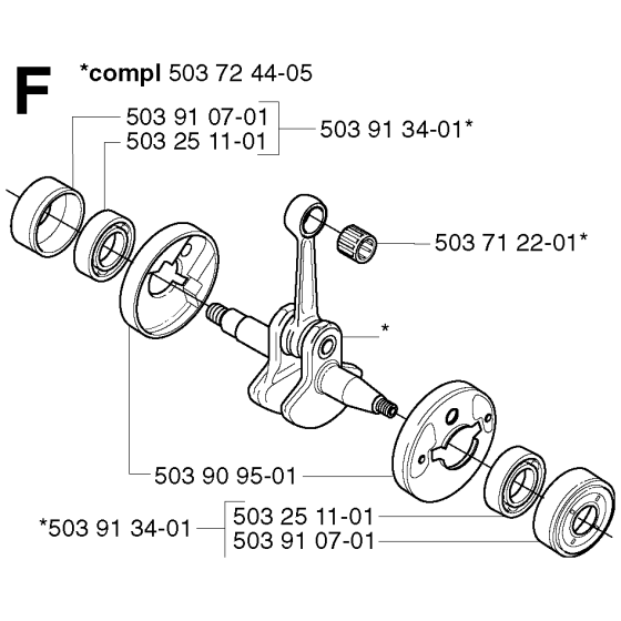 Crankshaft Assembly for Husqvarna 227R Brushcutters