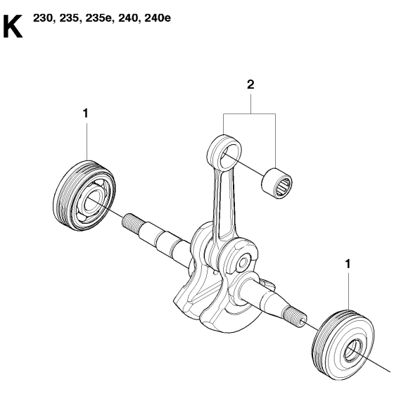 Crankshaft Assembly for Husqvarna 230 Chainsaw