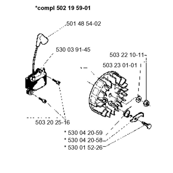 Ignition System  for Husqvarna 232 L Trimmer/ Edgers