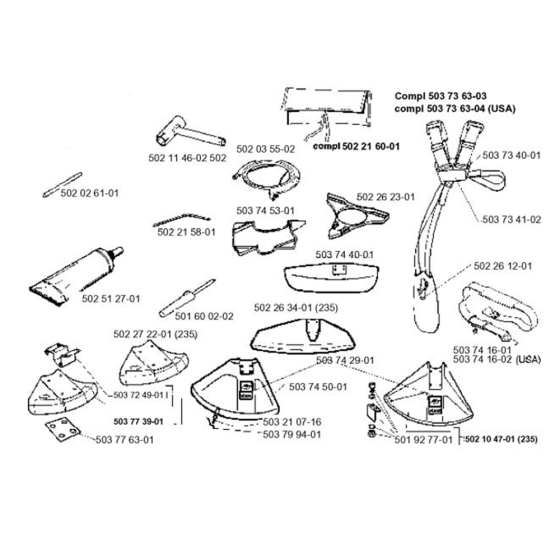 Accessories for Husqvarna 232 L Trimmer/ Edgers