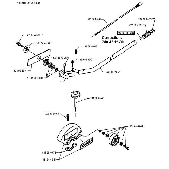 Product Complete Assembly for Husqvarna 232Rbd Brushcutters