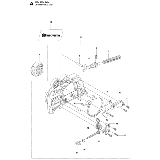 Chain Brake Assembly for Husqvarna 235 Chainsaw