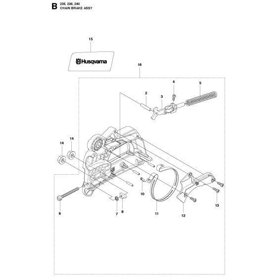 Chain Brake No.2 Assembly for Husqvarna 235 Chainsaw