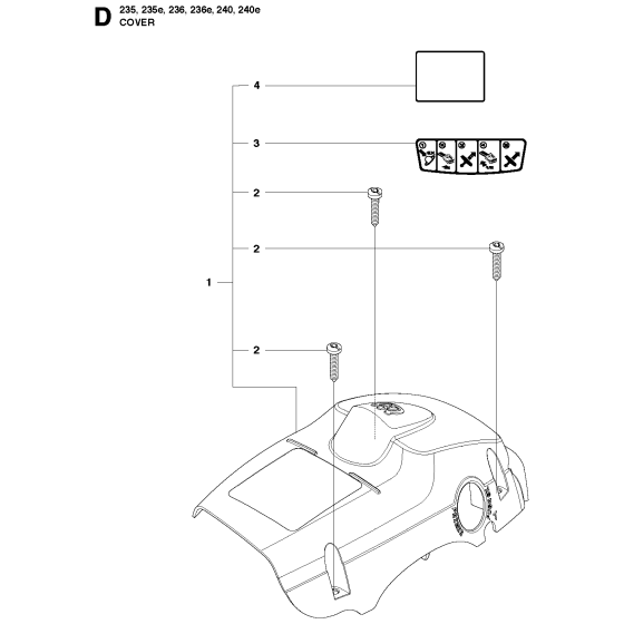 Cover Assembly for Husqvarna 235 Chainsaw