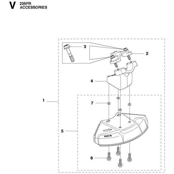 Accessories Assembly for Husqvarna 235FR Brushcutters