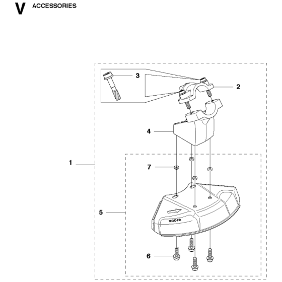 Accessories Assembly for Husqvarna 235R Brushcutters