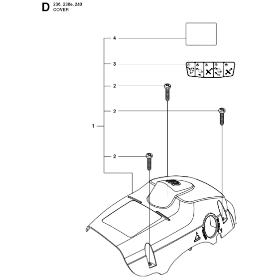 Cover Assembly for Husqvarna 236 Chainsaws