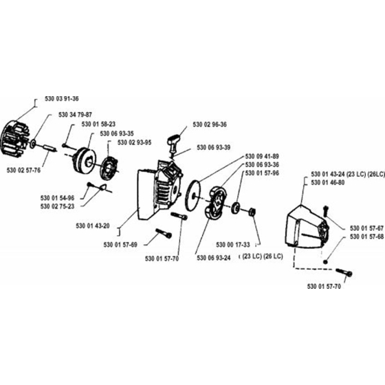 Ignition System & Clutch for Husqvarna 23 L Trimmer/ Edgers